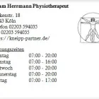 Unternehmen 1 Bild ADAM HERRMANN PHYSIOTHERAPEUT Ärzte am Köln NW