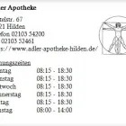 Unternehmen 1 Bild ADLER APOTHEKE Gesundheitsdienste am Hilden NW