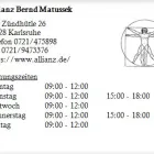 Unternehmen 1 Bild ALLIANZ BERND MATUSSEK Versicherung am Karlsruhe BW
