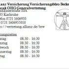 Unternehmen 1 Bild ALLIANZ VERSICHERUNG VERSICHERUNGSBÜRO BECKER RITZ WLASAK OHG GENERALVERTRETUNG Versicherung am Karlsruhe BW