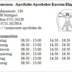 Unternehmen 1 Bild ANEMONEN - APOTHEKE APOTHEKER KARSTEN KLUGE OST Gesundheitsdienste am Stuttgart BW