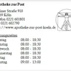 Unternehmen 1 Bild APOTHEKE ZUR POST Gesundheitsdienste am Köln NW