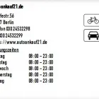 Unternehmen 1 Bild AUTOANKAUF21.DE Kfz und Fahrrad Handel und Hersteller am Berlin BE