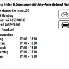 Unternehmen 1 Bild AUTOSCHILDER & ZULASSUNGEN AAD AUTO-ANMELDEDIENST GMBH Ämter, Behörden am Hamburg HH