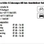 Unternehmen 1 Bild AUTOSCHILDER & ZULASSUNGEN AAD AUTO-ANMELDEDIENST GMBH Ämter, Behörden am Stuttgart BW