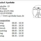 Unternehmen 1 Bild BAHNHOF-APOTHEKE Gesundheitsdienste am Haan NW
