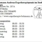 Unternehmen 1 Bild BOHMANN ANDREAS ERGOTHERAPIEPRAXIS IM STORKOWER BOGEN Ärzte am Berlin BE
