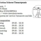 Unternehmen 1 Bild CHRISTINA SCHERER TIERARZTPRAXIS Ärzte am Haan NW