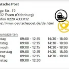 Unternehmen 1 Bild DEUTSCHE POST Postämter, Poststellen am Essen (Oldenburg) NI