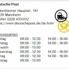 Unternehmen 1 Bild DEUTSCHE POST Postämter, Poststellen am Mannheim BW