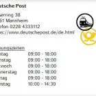 Unternehmen 1 Bild DEUTSCHE POST Postämter, Poststellen am Mannheim BW