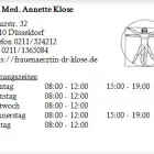 Unternehmen 1 Bild DR. MED. ANNETTE KLOSE Ärzte am Düsseldorf NW