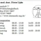 Unternehmen 1 Bild DR. MED. DENT. DIETER LIPKE Ärzte am Mönchengladbach NW