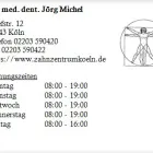 Unternehmen 1 Bild DR. MED. DENT. JÖRG MICHEL Ärzte am Köln NW