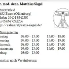 Unternehmen 1 Bild DR. MED. DENT. MATTHIAS SIEGEL Ärzte am Essen (Oldenburg) NI
