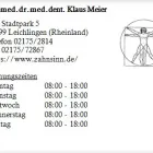 Unternehmen 1 Bild DR.MED.DR.MED.DENT. KLAUS MEIER Ärzte am Leichlingen (Rheinland) NW