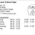 Unternehmen 1 Bild DR. MED. ECKHARD JÄGER Ärzte am Köln NW