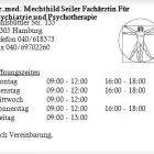 Unternehmen 1 Bild DR.MED. MECHTHILD SEILER FACHÄRZTIN FÜR PSYCHIATRIE UND PSYCHOTHERAPIE Ärzte am Hamburg HH