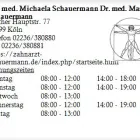 Unternehmen 1 Bild DR. MED. MICHAELA SCHAUERMANN DR. MED. MARCO SCHAUERMANN Ärzte am Köln NW