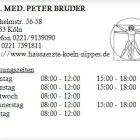 Unternehmen 1 Bild DR. MED. PETER BRUDER Ärzte am Köln NW