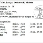 Unternehmen 1 Bild DR. MED. RADJAI-ORDOUBADI, MOHSEN Ärzte am Köln NW