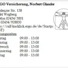 Unternehmen 1 Bild ERGO VERSICHERUNG, NORBERT GLANDER Versicherung am Wegberg NW