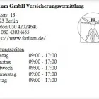 Unternehmen 1 Bild FORIUM GMBH VERSICHERUNGSVERMITTLUNG Versicherung am Berlin BE