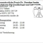 Unternehmen 1 Bild FRAUENÄRZTLICHE PRAXIS DR. DOROTHEE SANDER FACHÄRZTIN FÜR GYNÄKOLOGIE UND GEBURTSHILFE Ärzte am Velbert NW