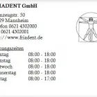 Unternehmen 1 Bild FRIADENT GMBH Medizinische Kontrollen und Untersuchungen am Mannheim BW