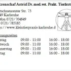 Unternehmen 1 Bild FRITZENSCHAF ASTRID DR.MED.VET. PRAKT. TIERÄRZTIN Ärzte am Karlsruhe BW