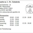 Unternehmen 1 Bild GAMBER M. L. DR. ZAHNÄRZTIN Ärzte am Remscheid NW