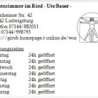 Unternehmen 1 Bild GÄSTEZIMMER IM RIED - UTE BAUER - Ärzte am Ludwigsburg BW