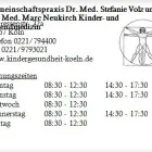 Unternehmen 1 Bild GEMEINSCHAFTSPRAXIS DR. MED. STEFANIE VOLZ UND DR. MED. MARC NEUKIRCH KINDER- UND JUGENDMEDIZIN Ärzte am Köln NW