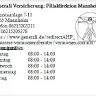 Unternehmen 1 Bild GENERALI VERSICHERUNG: FILIALDIREKTION MANNHEIM Versicherung am Mannheim BW