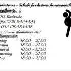 Unternehmen 1 Bild GLADIATORES - SCHULE FÜR HISTORISCHE EUROPÄISCHE KAMPFKÜNSTE Sportschulen am Karlsruhe BW