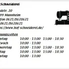 Unternehmen 1 Bild HOF SCHNEIDEREI Textilbearbeitung, Textilverarbeitung am Mannheim BW