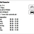 Unternehmen 1 Bild INFA RALF HAMACHER Kfz-Ersatzteile, Kfz-Zubehör Einzelhandel am Haan NW