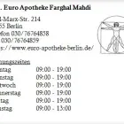Unternehmen 1 Bild INH. EURO APOTHEKE FARGHAL MAHDI Gesundheitsdienste am Berlin BE