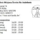 Unternehmen 1 Bild KADOIC MIRJANA ÄRZTIN FÜR ANÄSTHESIE Ärzte am Köln NW