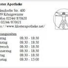 Unternehmen 1 Bild KLOSTER APOTHEKE Gesundheitsdienste am Königswinter NW
