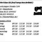 Unternehmen 1 Bild KOSMETIKUS UG (HAFTUNGSBESCHRÄNKT) Textilbearbeitung, Textilverarbeitung am Mannheim BW