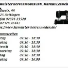 Unternehmen 1 Bild LESMEISTER HERRENMODEN INH. MARKUS LESMEISTER E. KFM. Textil, Bekleidung Einzelhandel am Hattingen NW