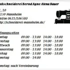 Unternehmen 1 Bild MAßSCHNEIDEREI BERND AGNE ALENA BAUER Textilbearbeitung, Textilverarbeitung am Mannheim BW