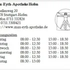 Unternehmen 1 Bild MAX-EYTH-APOTHEKE HOFEN Gesundheitsdienste am Stuttgart-Hofen BW