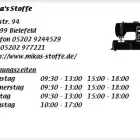 Unternehmen 1 Bild MIKA'S STOFFE Textilbearbeitung, Textilverarbeitung am Bielefeld NW