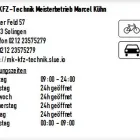 Unternehmen 1 Bild MK KFZ-TECHNIK MEISTERBETRIEB MARCEL KÜHN Werkstätten (Pkw) am Solingen NW