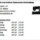 Unternehmen 1 Bild MODE VON GEHLEN DAMENOBERBEKLEIDUNG Textil, Bekleidung Einzelhandel am Hilden NW