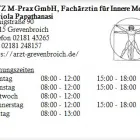 Unternehmen 1 Bild MVZ M-PRAX GMBH, FACHÄRZTIN FÜR INNERE MEDIZIN RIVIOLA PAPATHANASI Ärzte am Grevenbroich NW