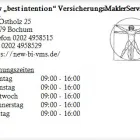 Unternehmen 1 Bild NEW „BEST INTENTION“ VERSICHERUNGSMAKLERSERVICE UG Versicherung am Bochum NW