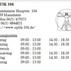 Unternehmen 1 Bild OPTIK 104 Optiker am Mannheim BW